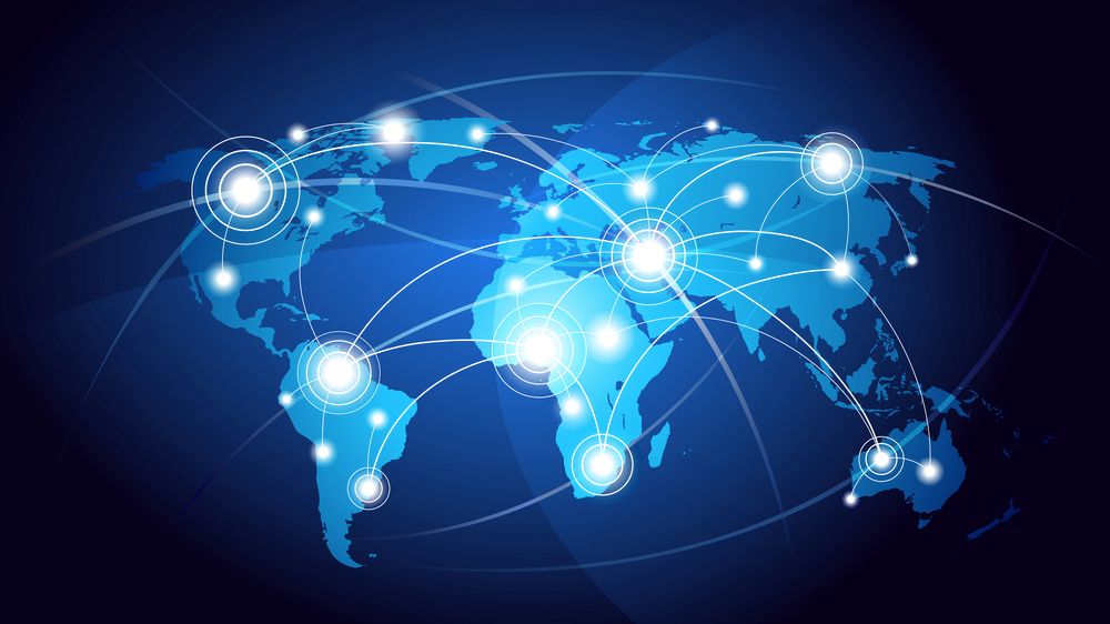Worldmap with connections